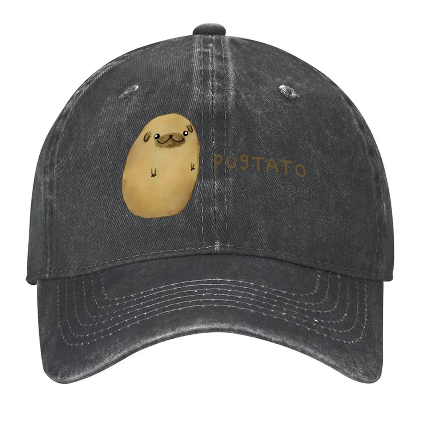 

Pugtato Baseball Cap Wild Ball Hat men's big size hat Winter hat New In Men Luxury Brand Women's