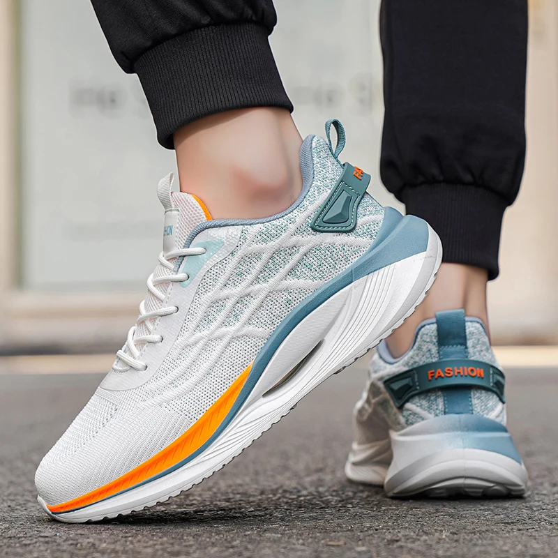 Men's mesh breathable casual sneakers summer new lightweight soft-sole anti-slip outdoor racing running shoes speed sports shoes view 5