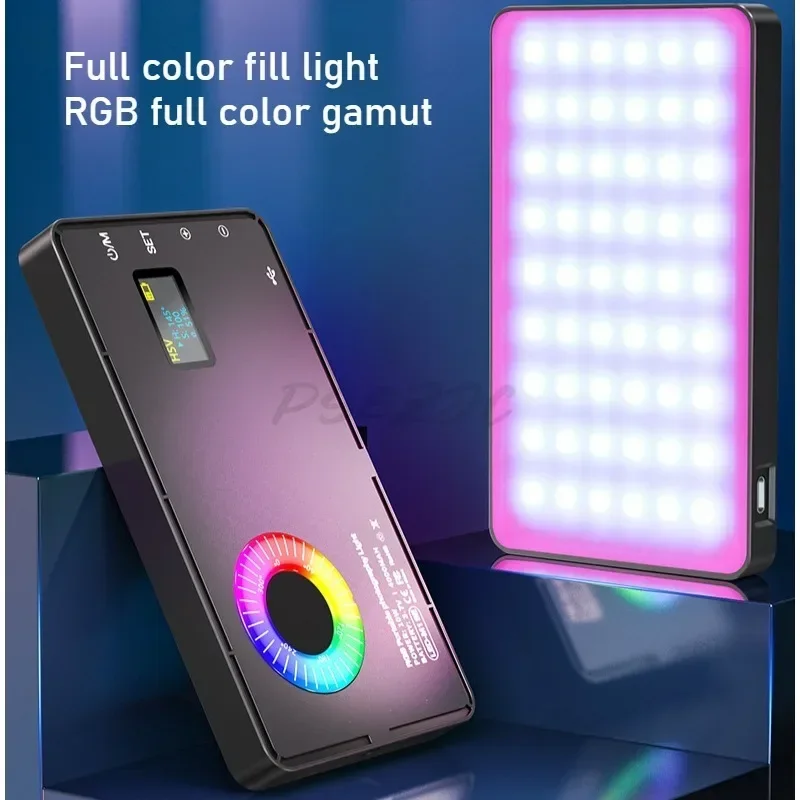 RGB LED Live Streaming Fill Light Professional Camera Shooting VLOG Atmospheric Lighting Fill Light Dual Color Temperature Mode