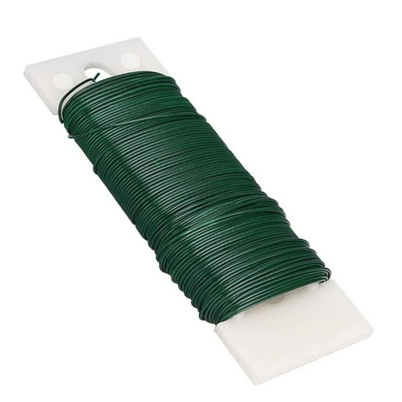 

JU64 22 Gauge Floral Wire Flexible Paddle Wire Florist Green Wire for Crafts Wreaths Christmas Tree Garland Floral Flower