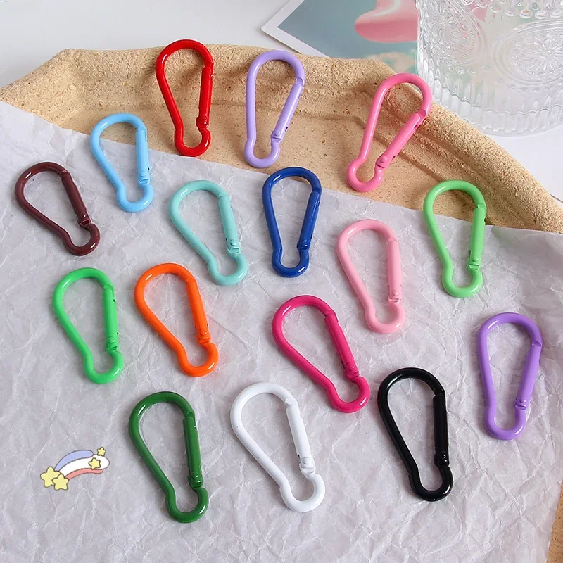 Colorful Carabiner Keychain Camping Gadgets EDC Survival Equipment Snap Hook Climbing Spring Backpack Tactical Gear