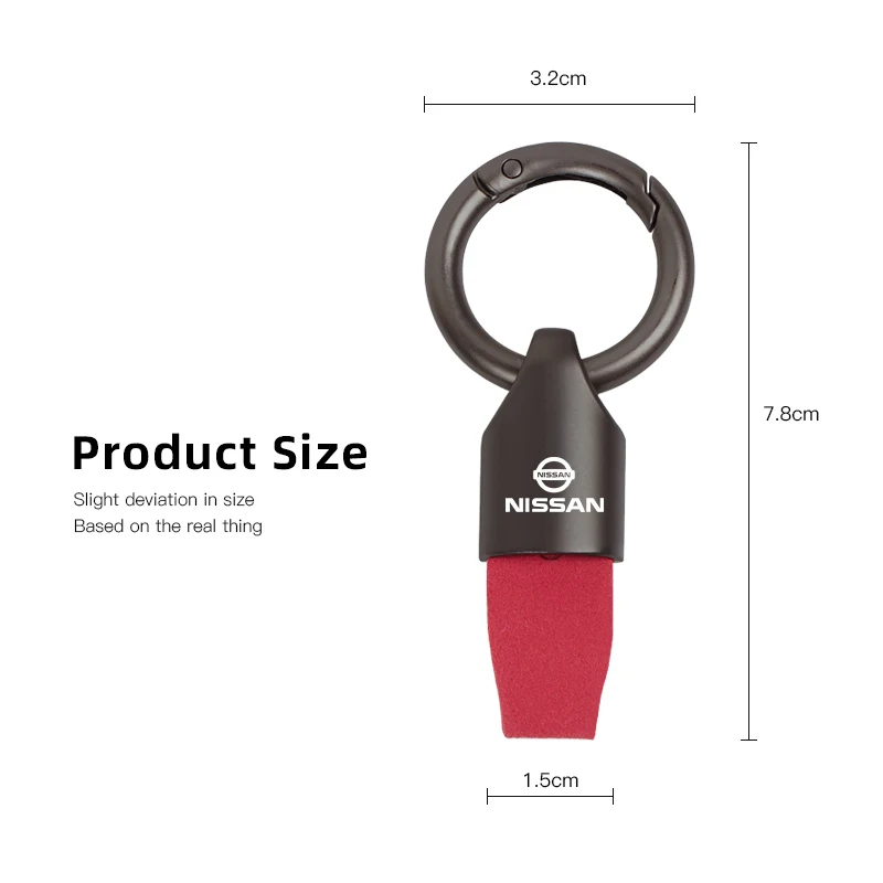 1Pcs Alloy Rotating Key Chain Car Keyrings Pendant For Nissan Qashaqai J11 J10 X Trail Note Juke Sentra Patrol Micra Leaf view 5