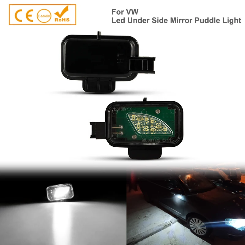 

2x Super Bright LED Under Side Mirror Lights Puddle Welcome Lamps For VW Passat B8 Variant Alltrack 3G2 3G5 Arteon 3H7 Canbus