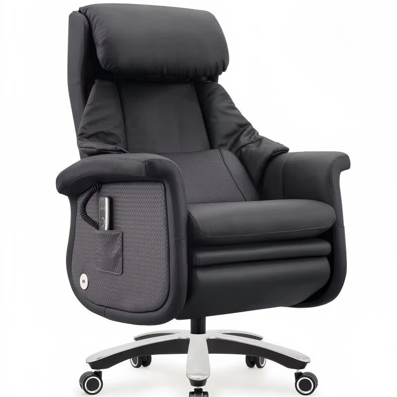 ig-Luxury Modern Design Ergonomic Executive Office Recliner Smart Massage Boss Manager Chair with Electric Massage Features-