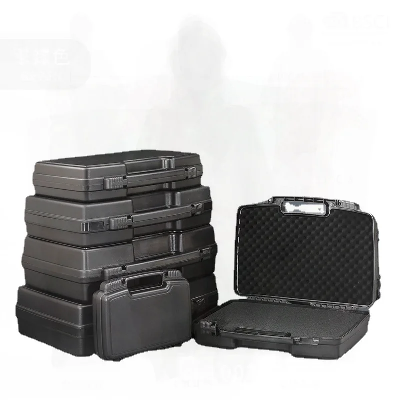 صندوق تخزين الأدوات البلاستيكية المحمولة، صندوق معدات الحماية الآمنة، صندوق أمان لعرض الأدوات والمعدات #6