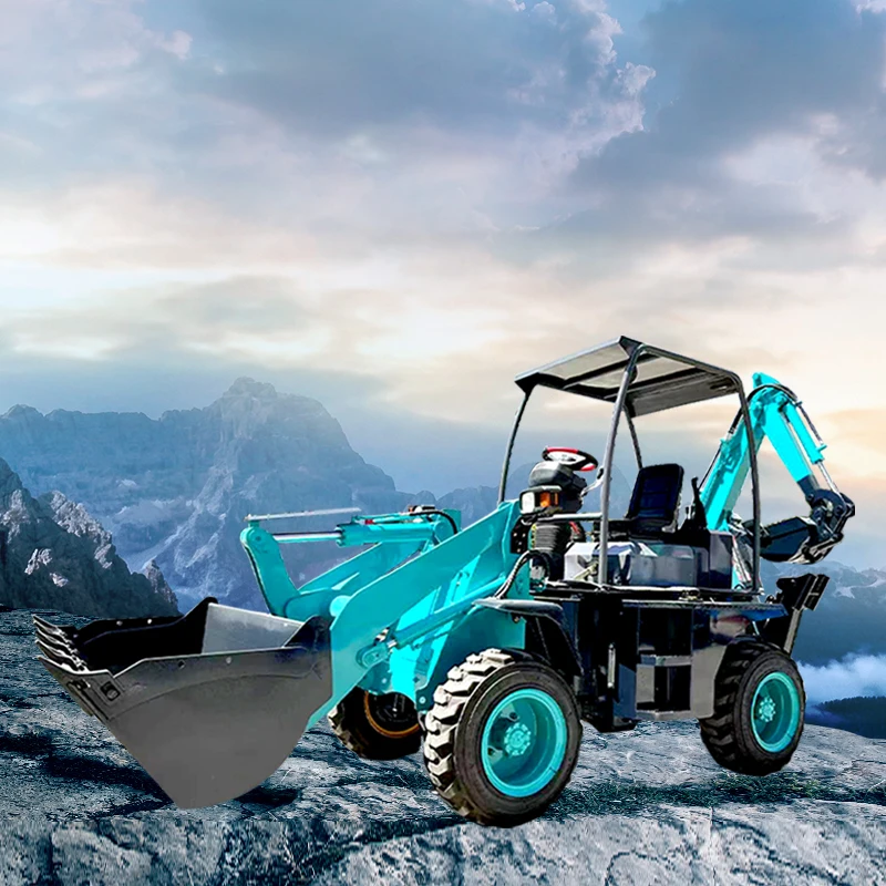 High Quality 4 Wheel Drive Backhoe Loader Compact for Narrow Rural Roads for Construction Farming Tasks Core Engine Pump Gear