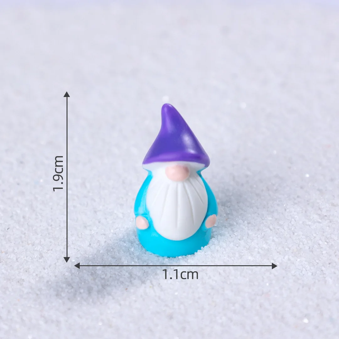 إكسسوارات الديكور ذاتية الصنع قزم الهالوين الإبداعية اللامعة زينة عيد الميلاد من الراتنج لتزيين المناظر الطبيعية الصغيرة لعيد الميلاد