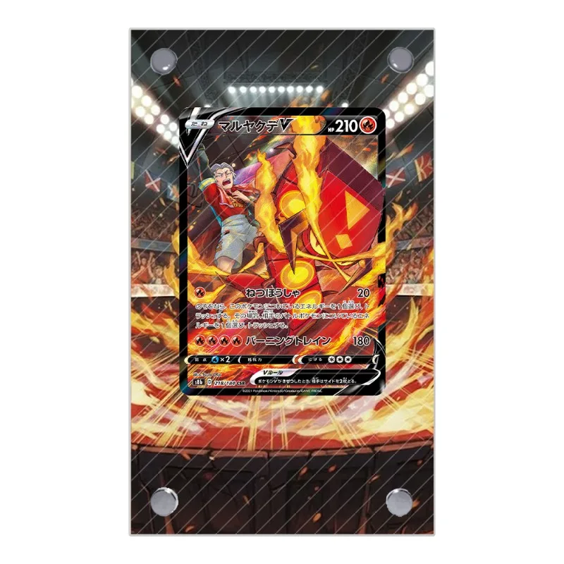 Tarjetas de Pokémon, exhibición de Sophocles Cobalion, colección de juegos de Anime, regalos de arte expandibles, funda protectora acrílica hecha a sí misma, llavero de juguete