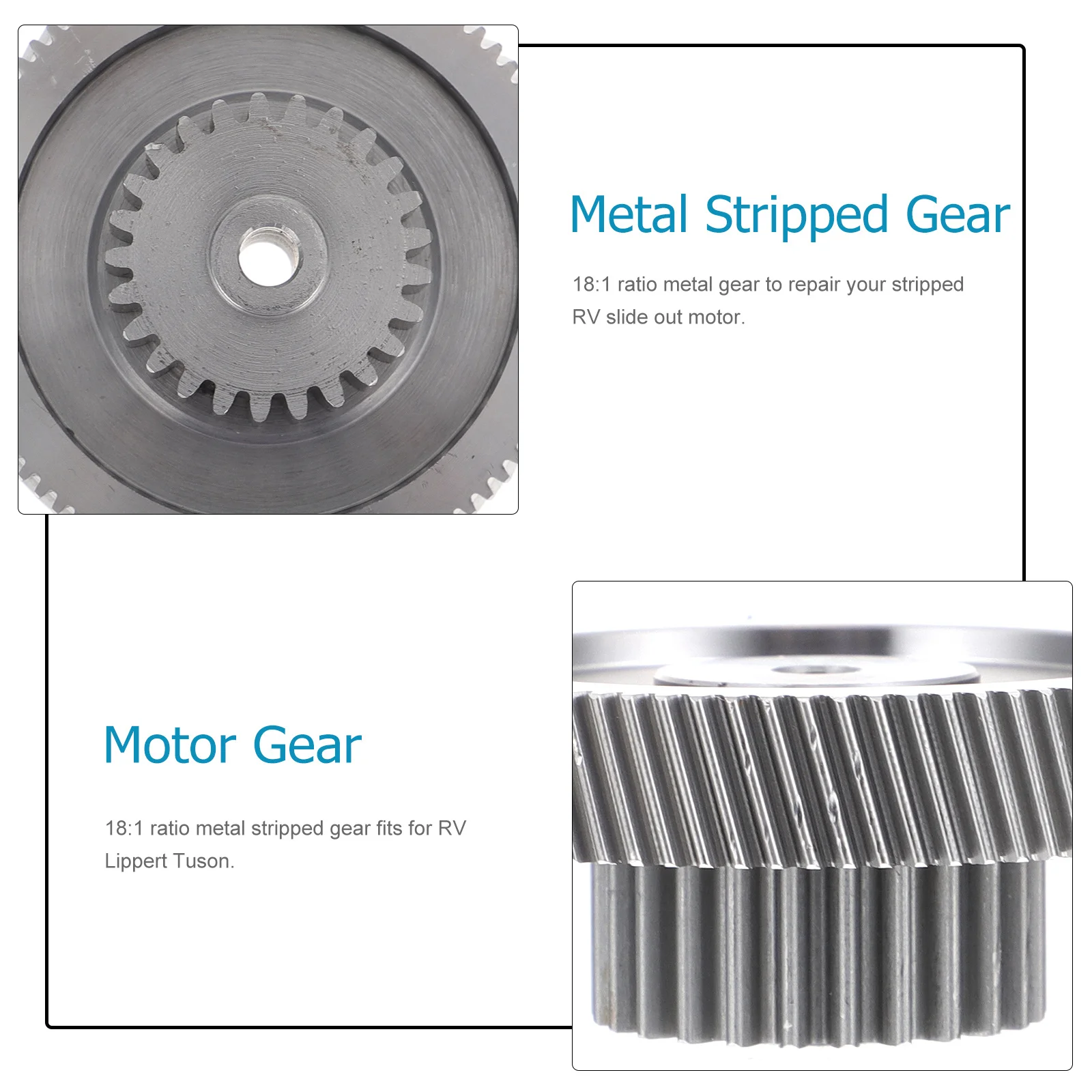 

18 Ratio for RV Actuator Replacement Steel Auto Slide Out Motor Stripped Gear Durable Fits Repair Kit Electrical