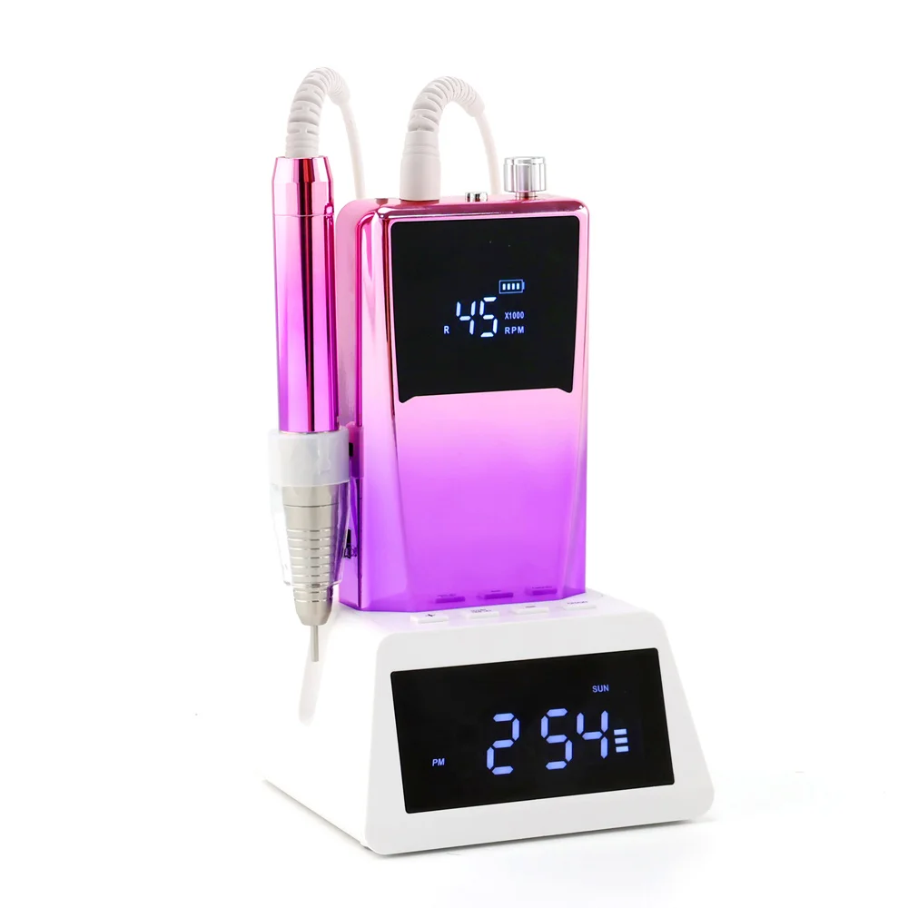 New Arrival High Power 85W Brushless Lcd Display 2 in 1 Nail Drill Machine 45000 Rpm for Manicure