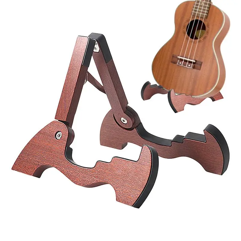 

Ukulele Stand Holder Wood Ukulele Storage Foldable Rack For Electric Guitar Nonslip Instrument Holder For Electric Guitar Bass