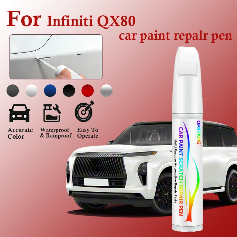 

Для Infiniti QX80 2018-2025: Карандаш для подкраски и удаления царапин (черный GAT KH3, белый QAA, серый K23 KBZ, красный NBA, синий BW5)