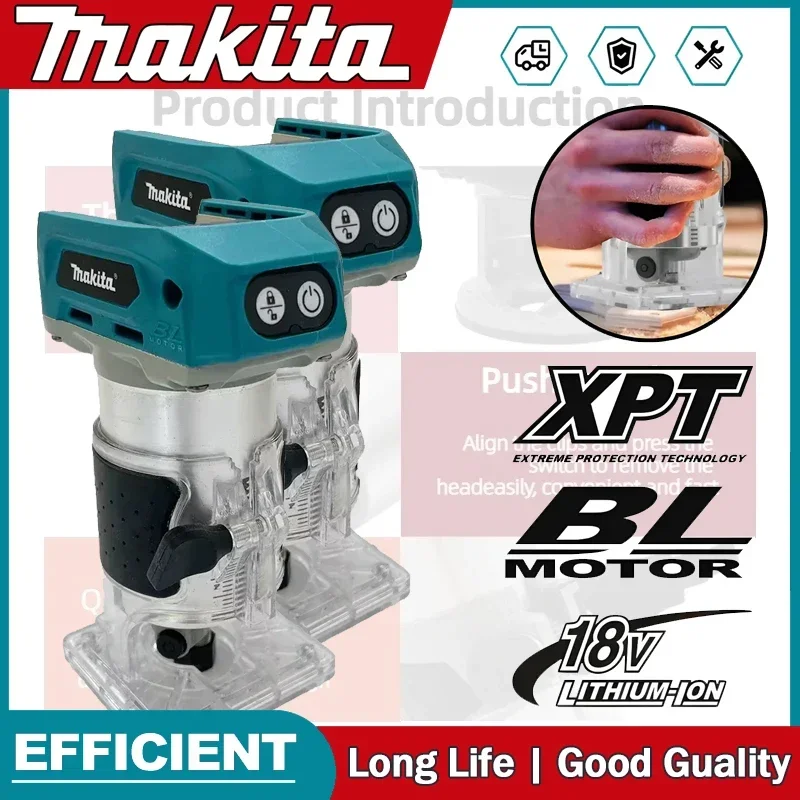 

Makita DRT50 18V LXT Cordless Trimmer, Brushless Motor, Professional Rechargeable Slotting and Milling Tool,Edge trimmer