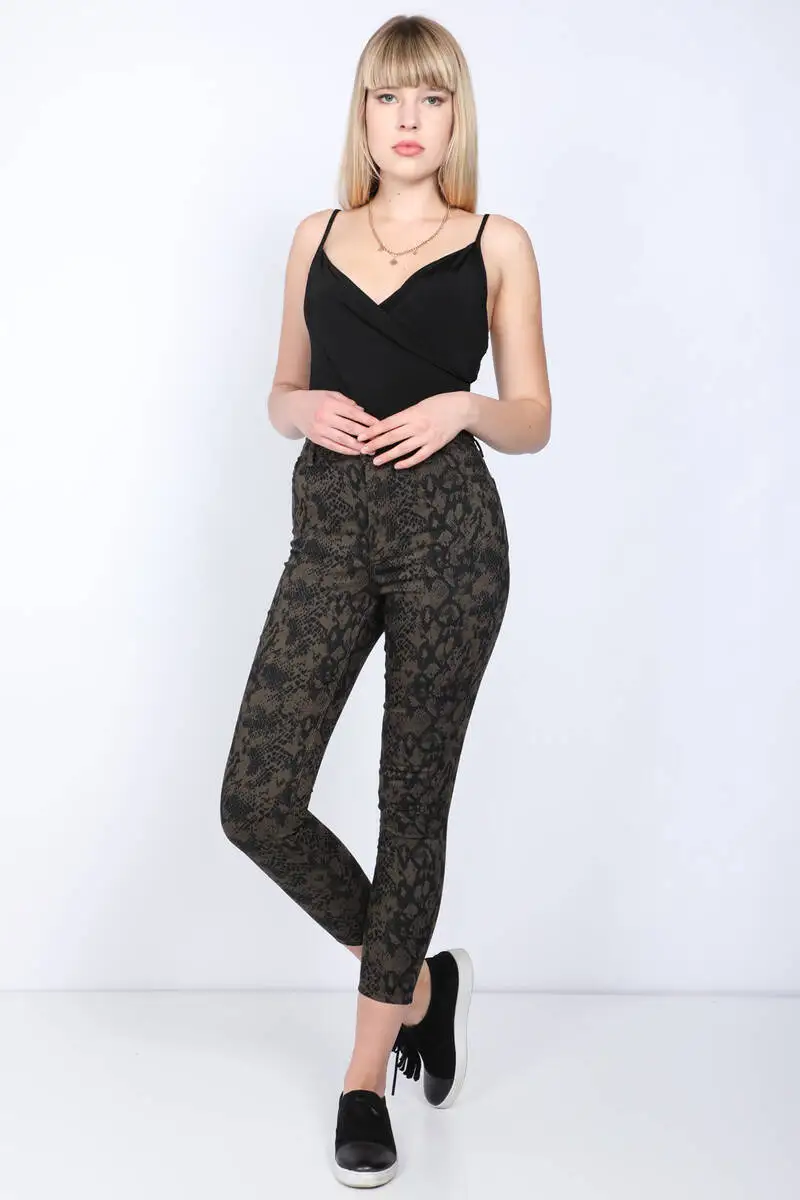 Women's Snakeskin Pattern Super Skinny Pants