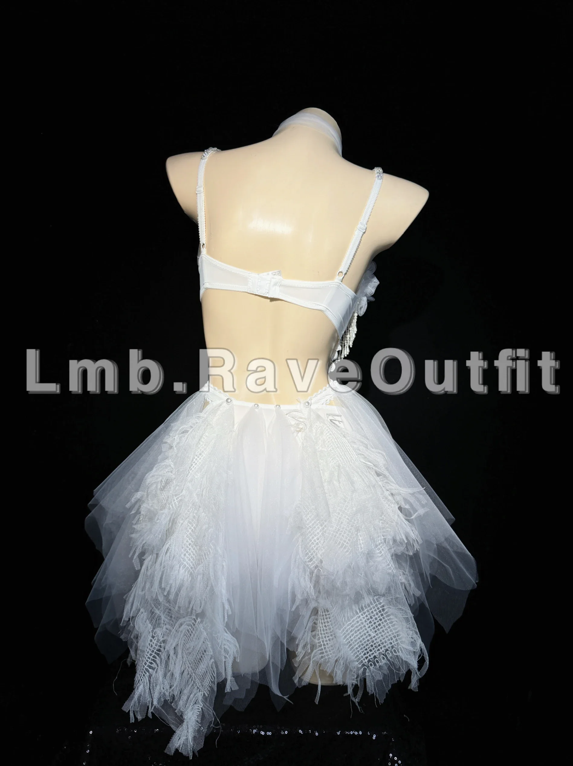 Nightclubs Bars Female Singers Leading Dance And Dancing Performance Clothing Luxury Full Diamond Pearl Tassels Sexy Bikini