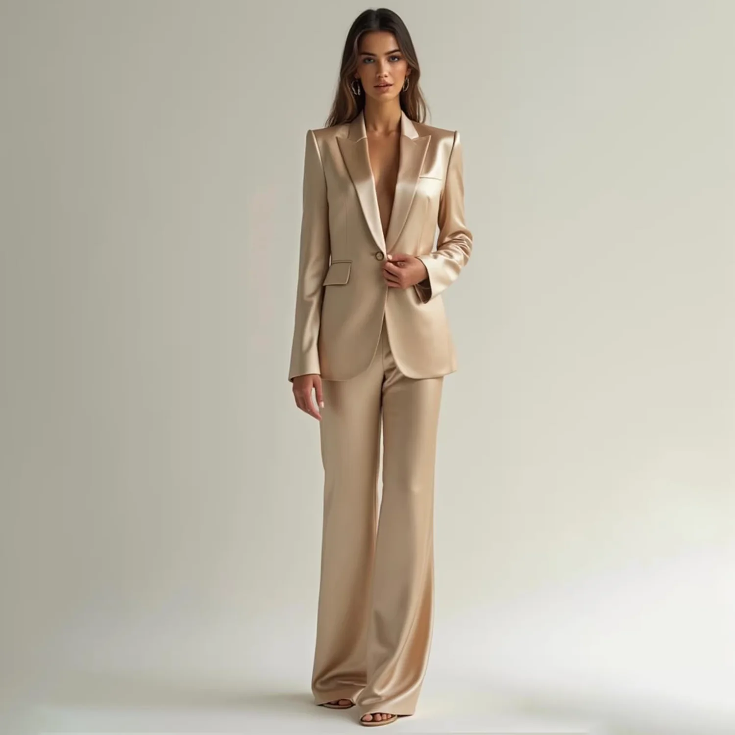 

Allingentle Pant Suit Women's 2 Piece Set Fashion PantSuit Set Business Party Office Outfits Customize