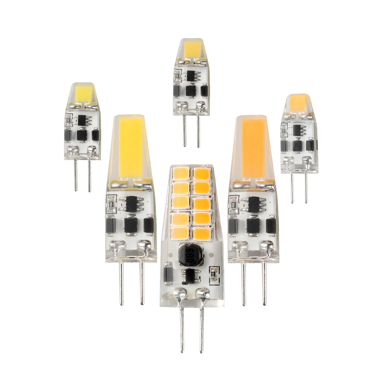 5PCS AC/DC 12V Low power LED MINI  G4 1.2W 2W 3W high light efficiency strobe free for crystal chandelier kitchen study toilet