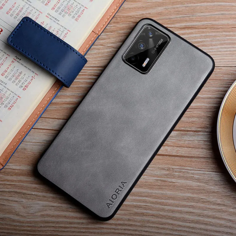 Case for Realme GT 5G Neo Flash Neo2T X7 Max Q3 Pro 5G smooth feel solid color pu leather cover