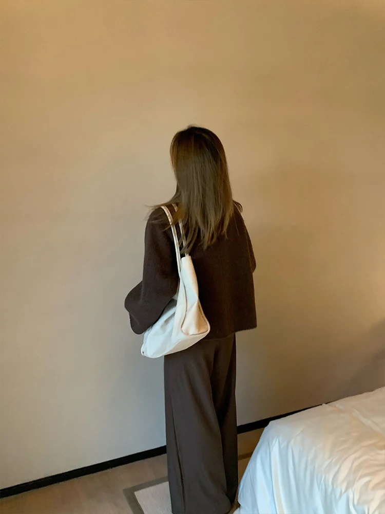 Retro camel hair, mulberry silk, wool coat, cashmere and woolen coat, short jacket, high-end feel