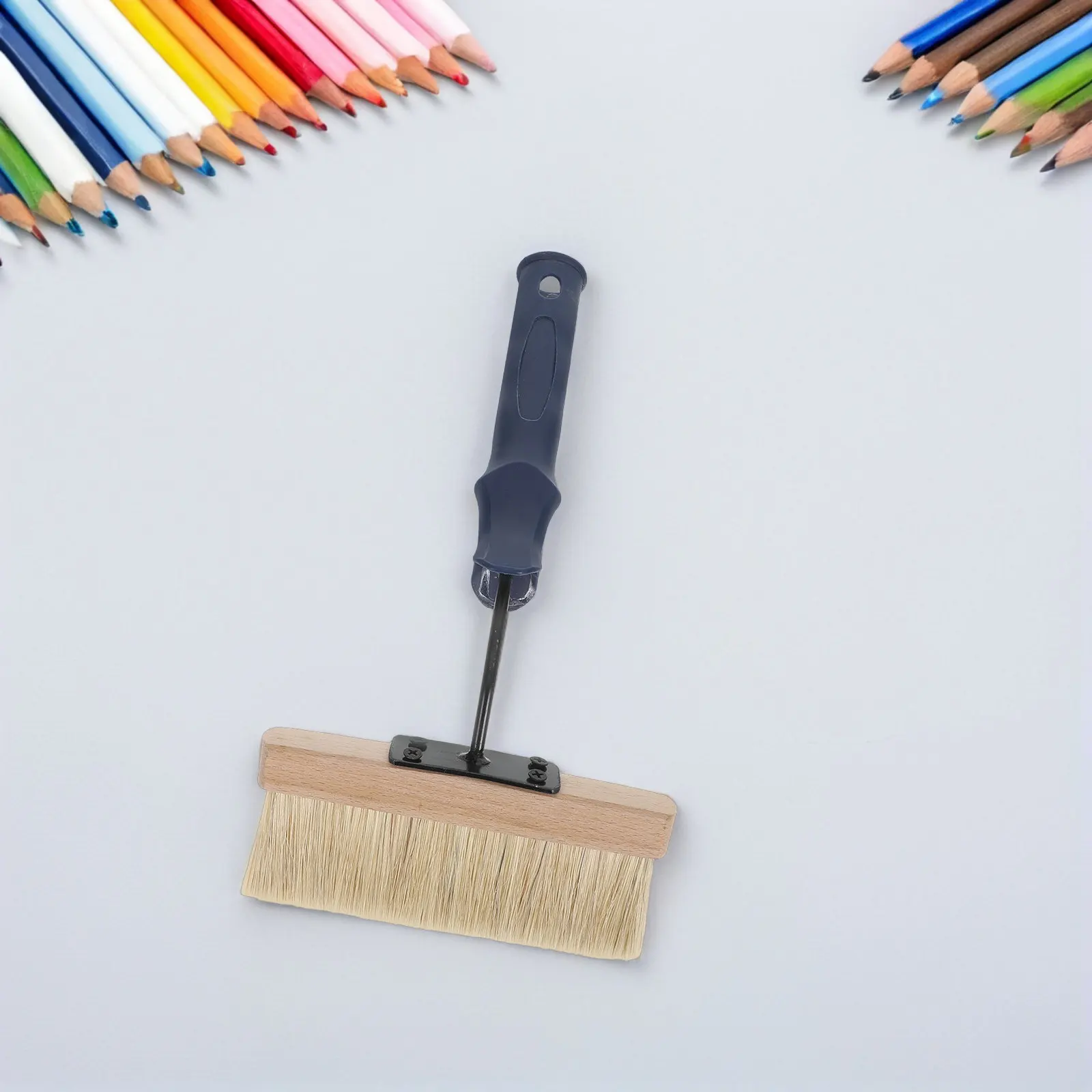 Pig Bristle Art Paint Brush Thick Natural Bristles Comfortable Wooden Handle Paint Tool Wall Texture Wood Furniture Cabinet