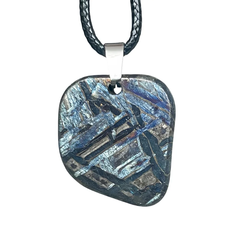 9.1g Muonionalusta meteorite pendant Natural iron meteorite pendant Meteorite slice Collection -LK250
