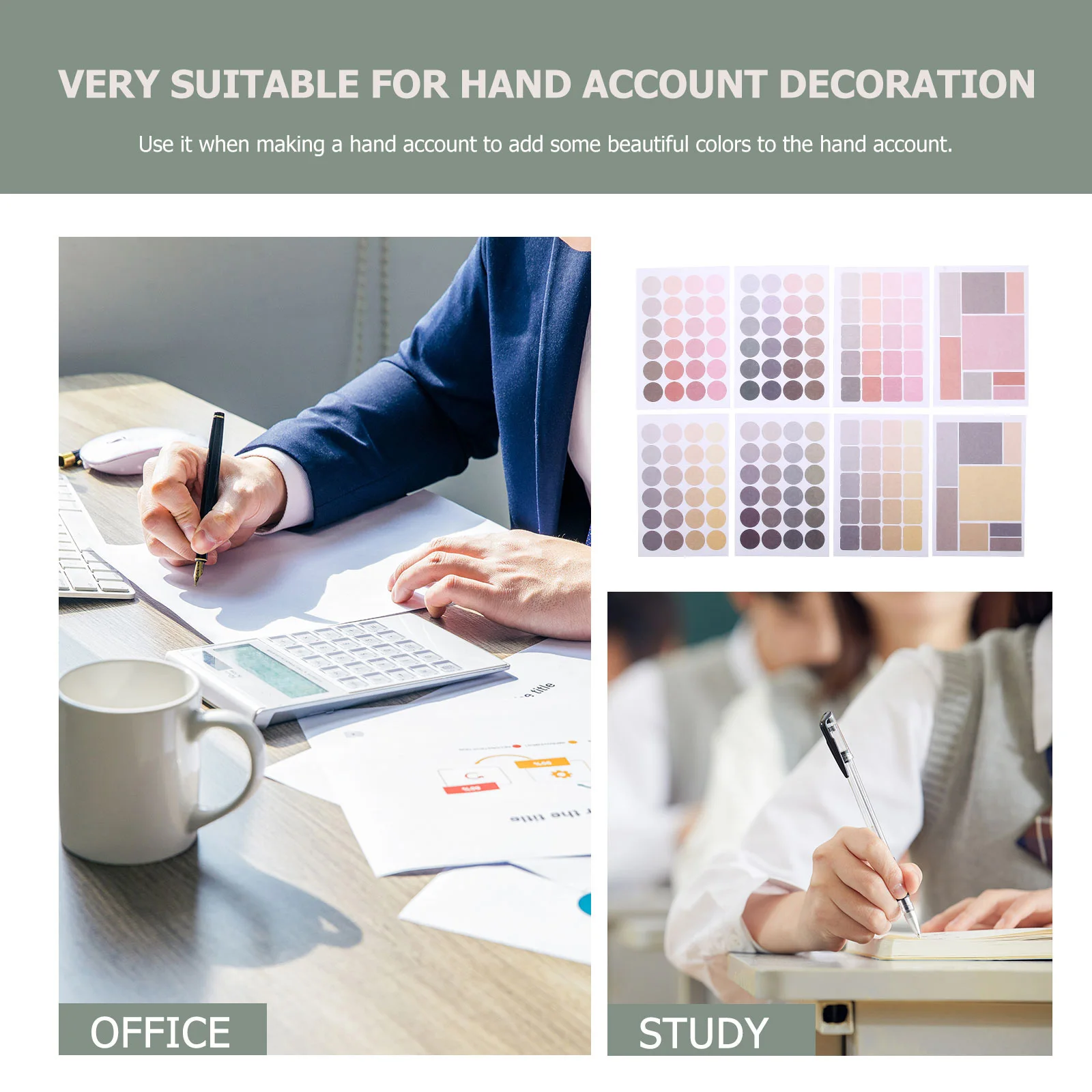 

32 Pcs Colorful Label Stickers Adhesive Round Practical Scrapbook Accessory Classification Bedroom ganization Decor
