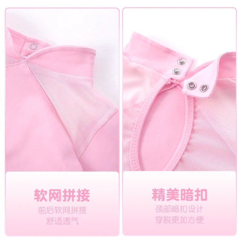 1pcs/lot chinese style children cotton ballet dancing leotard girl long sleeve stand collar ballet dancing costumes