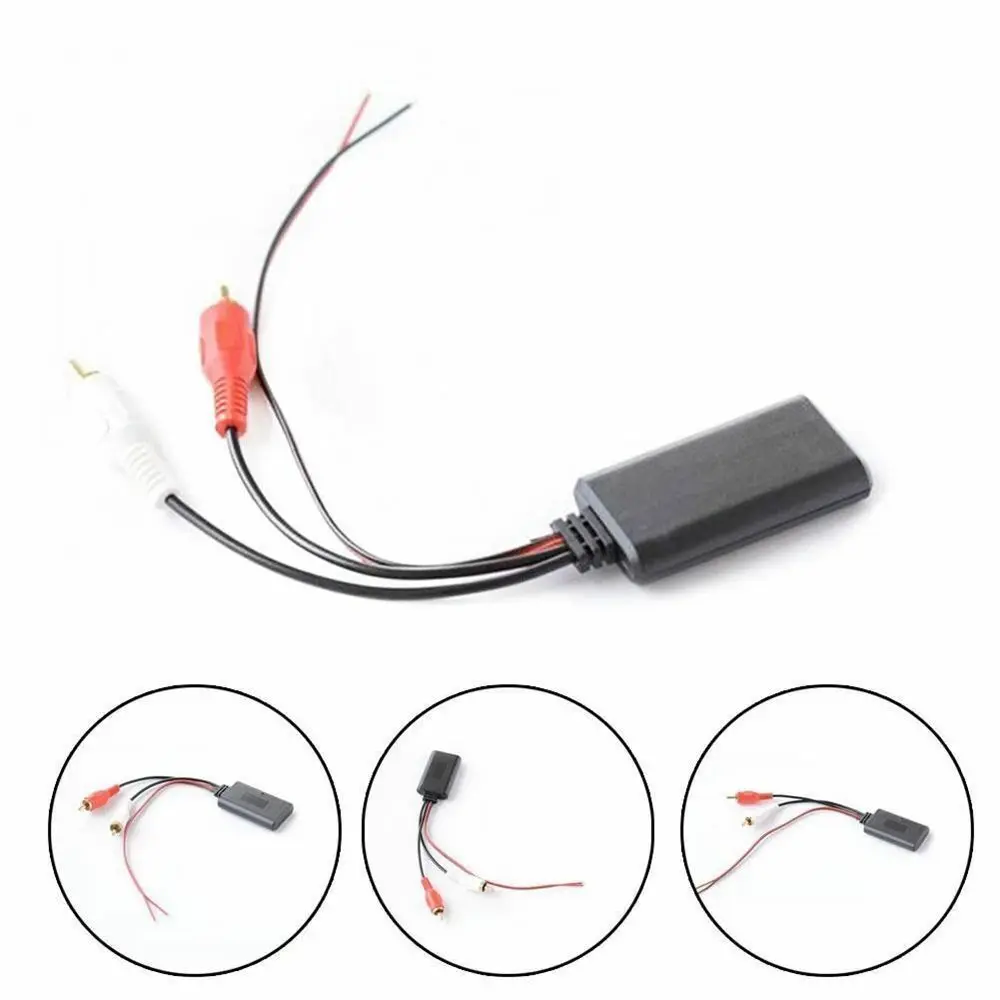 

1pc Durable Auto Audio Input Auto Play Wireless Music Stereo Radio Bluetooth Receiver Receiver Module AUX Receiver 2 RCA Cable