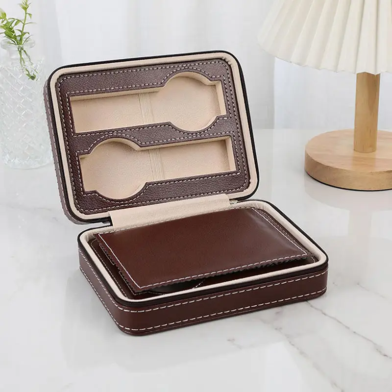 PU Leather Watch Organizer Box Vintage Jewelry Storage Watch Case For Men Women Best Gift Box Display Boxes