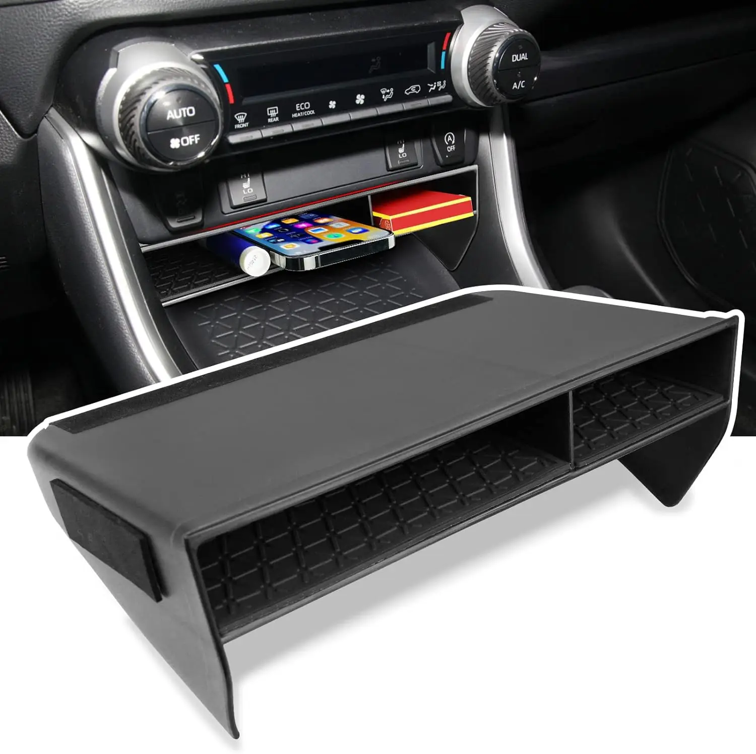 Boîte de rangement pour console centrale, plateau organisateur, rangement secondaire, organisateur de console centrale pour Toyota RAV4 2023 2022 2021 2020 2019