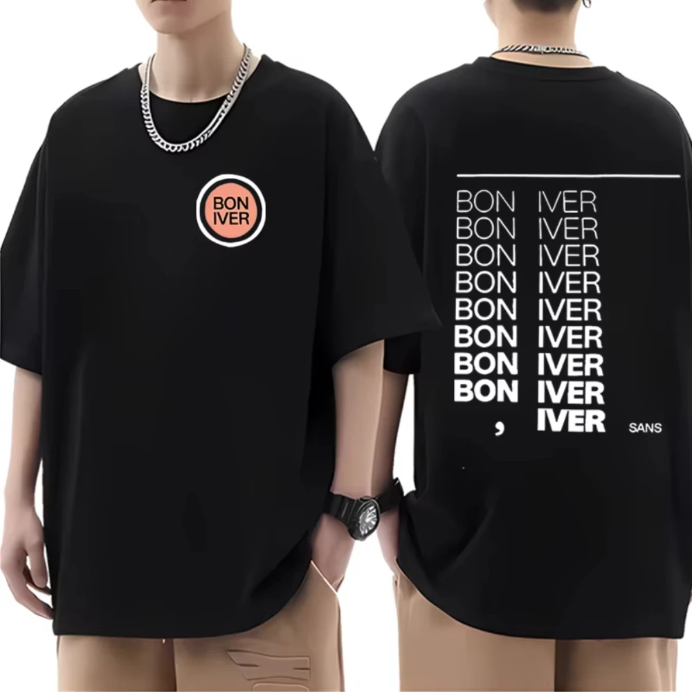 Bon Iver Sable Fable Album 2025 nuevas camisetas hombres mujeres algodón de gran tamaño gran oferta manga corta verano estampado Unisex camisetas de talla grande