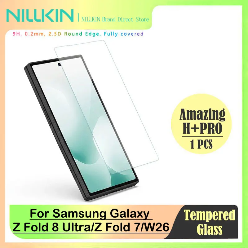 

For Samsung Galaxy Z Fold 8 Ultra/Z Fold 7/W26 5G, NILLKIN 9H Anti-Explosion Glass 0.2mm Anti-Glare UV Protection Full Set Kit