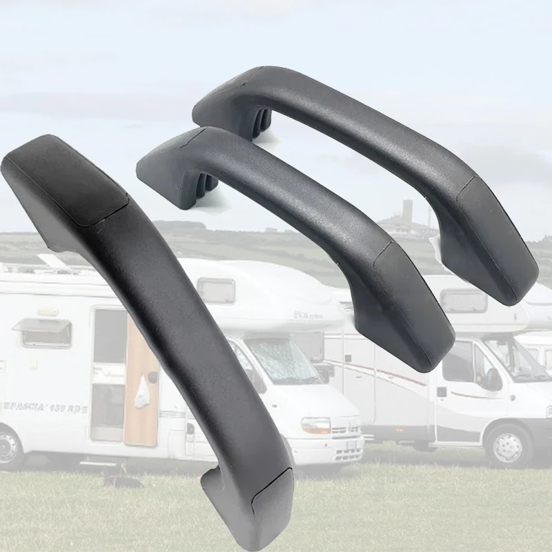 1/2Pcs 175mm Grab Pull Door Handles With Hole Covers Trailer Caravan Motorhome Van RV Cargo Trailer Doors Handle Grab Bar Simple