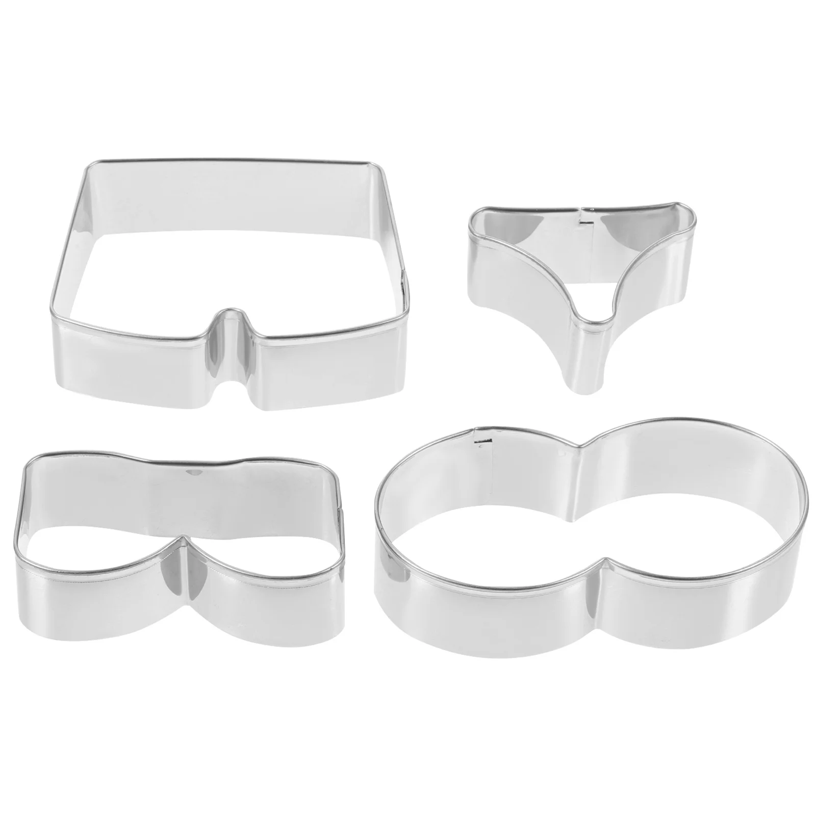 

4Pcs Stainless Steel Cookie Cutter Set Creative Metal Mold Baking Tools for DIY Cake Cookie Fondant Making Baking Tool