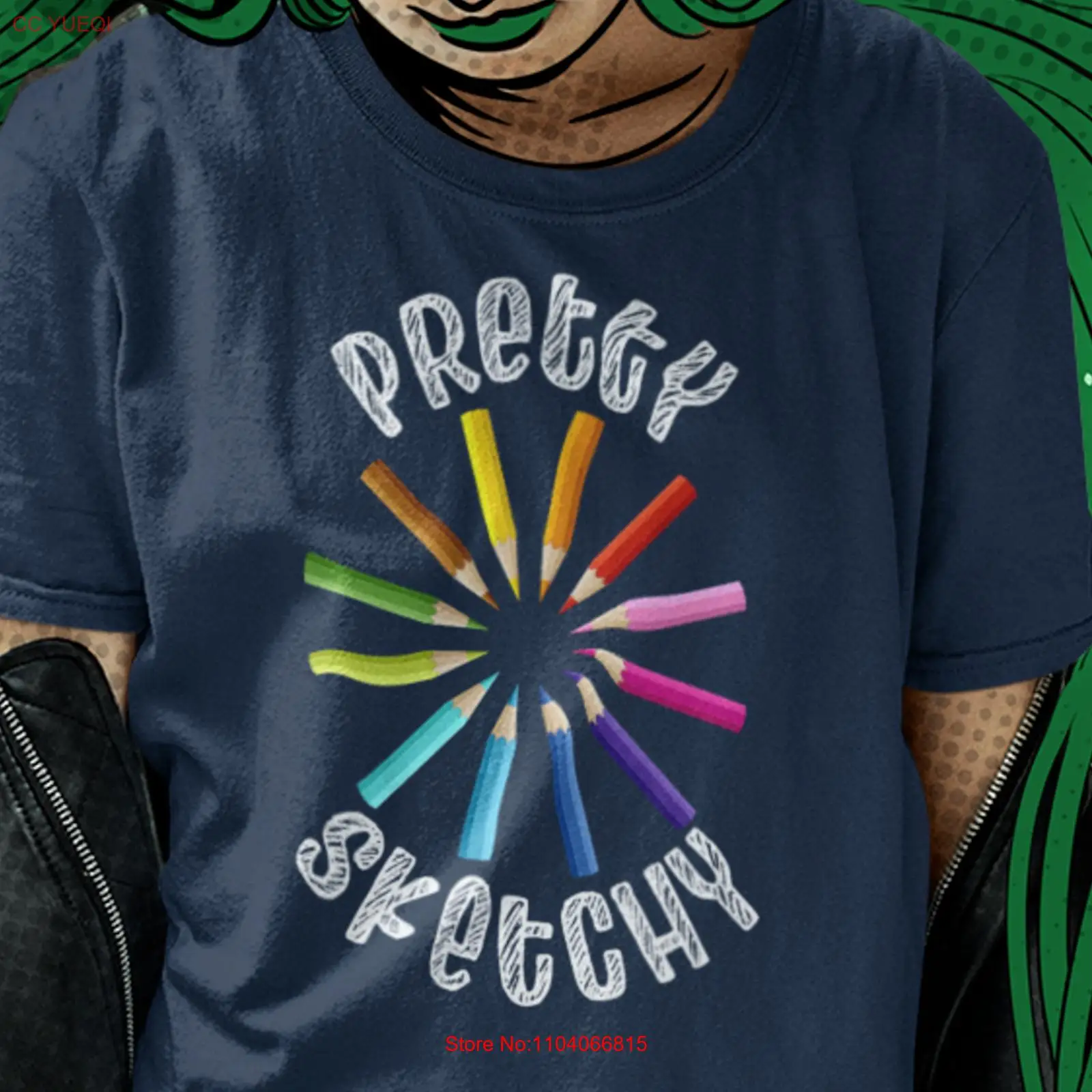 Pretty Sketchy Fun Art Lover Colored Pencils Sketch Artists Unisex T-Shirt