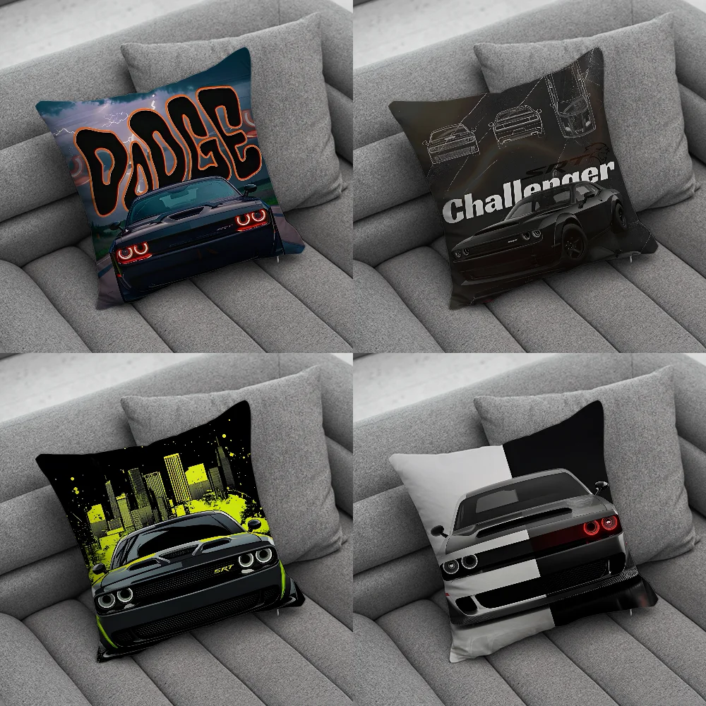 

D-DodgeS C-Challenger S-Srt Pillow Case Soft Cushion Cases for Farmhouse Sofa Decor Home Decorations and Protector