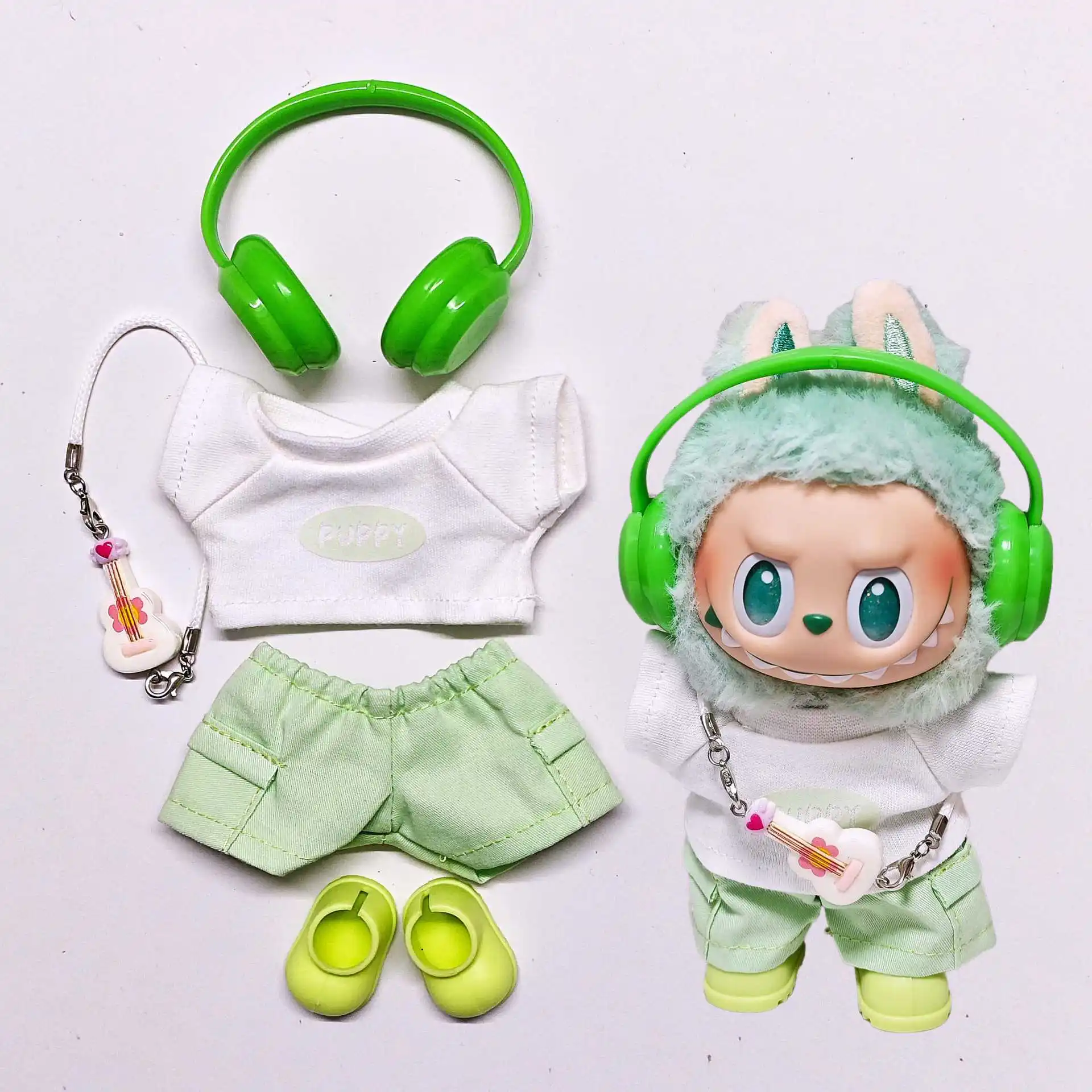 For Labubu Select High-quality Doll Clothing 15-17CM Casual Wear Set - 6-piece Set Labubu Universal Clothing