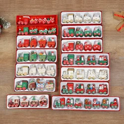 New Christmas Wooden Train Ornament Merry Christmas Decoration For Home Office Decoration Crafts Children New Year 2026 Gifts