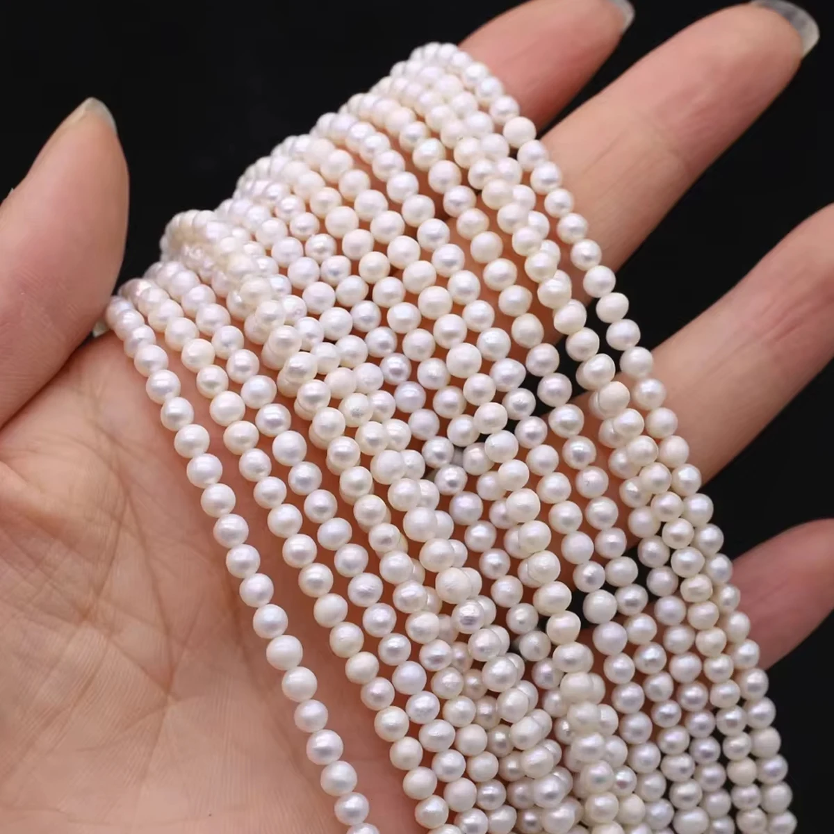 Punch Natural Freshwater Pearl Beaded Rice Shape White Pearl Loose Beads for Make Jewelry DIY Bracelet Necklace Accessories
