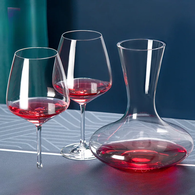 

Crystal glass red wine glass, decanter set, household, European style, high-end goblet.