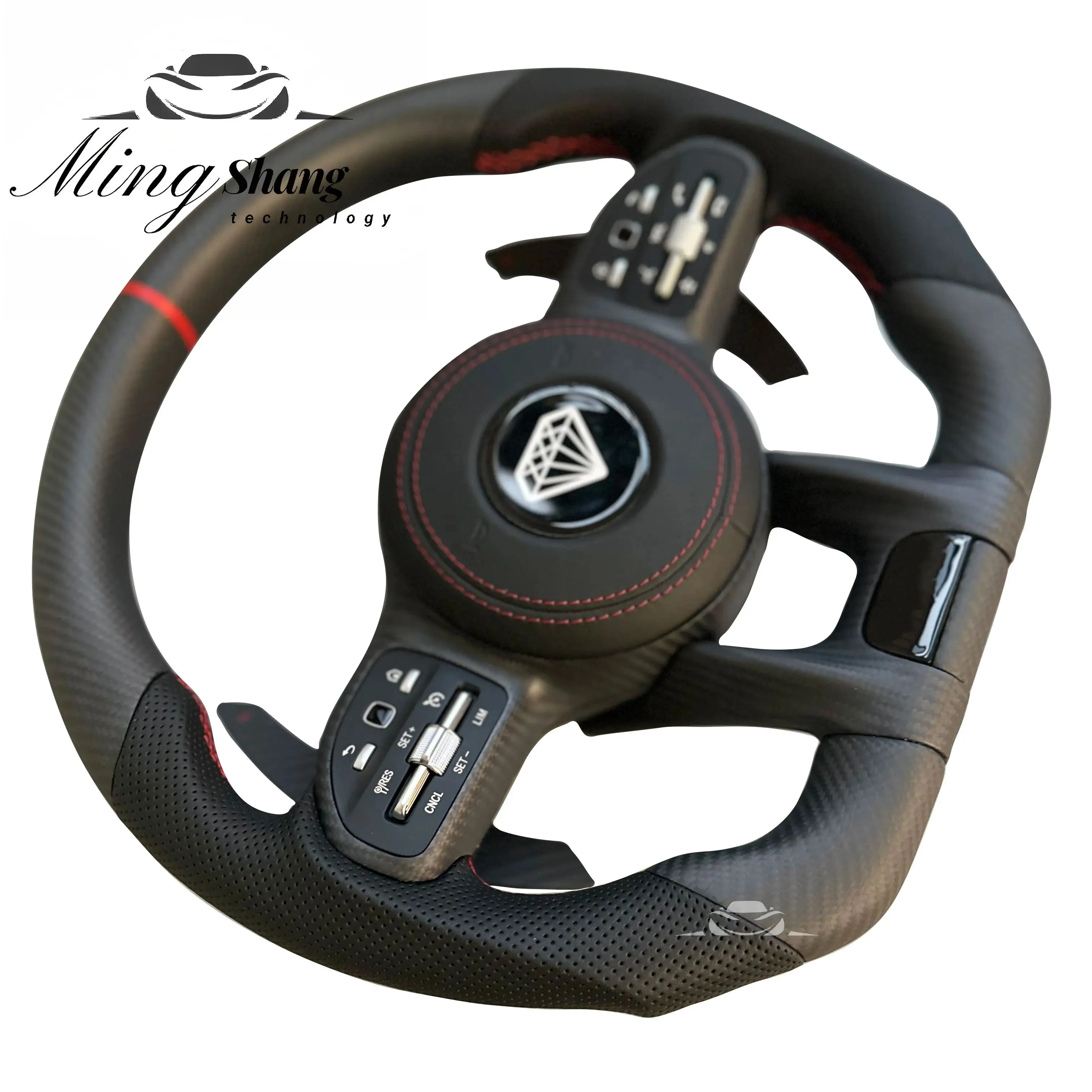 عجلة قيادة ألياف الكربون للسيارات لمرسيدس بنز W206 W205 W204 W222 W223 W212 W213 W177 W463 AMGs GT GLS63 GLE63 SL63 CLS Gls