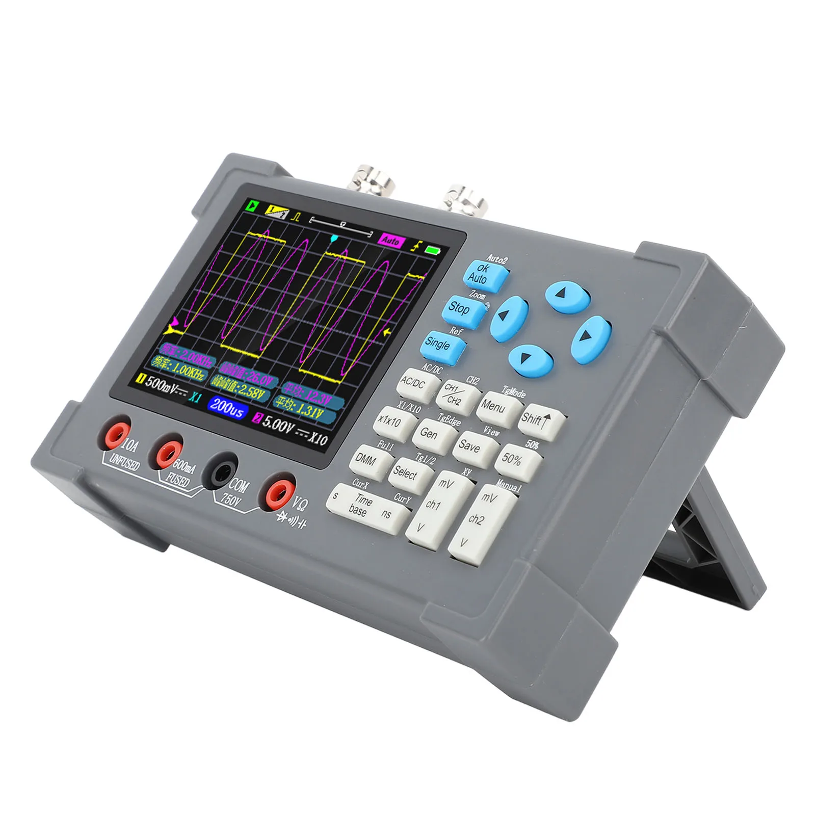 DSO3D12 디지털 멀티미터 2채널 120Mhz 대역폭 250MSa/s 샘플링 속도 500M 상당 샘플링 속도 2500mAh