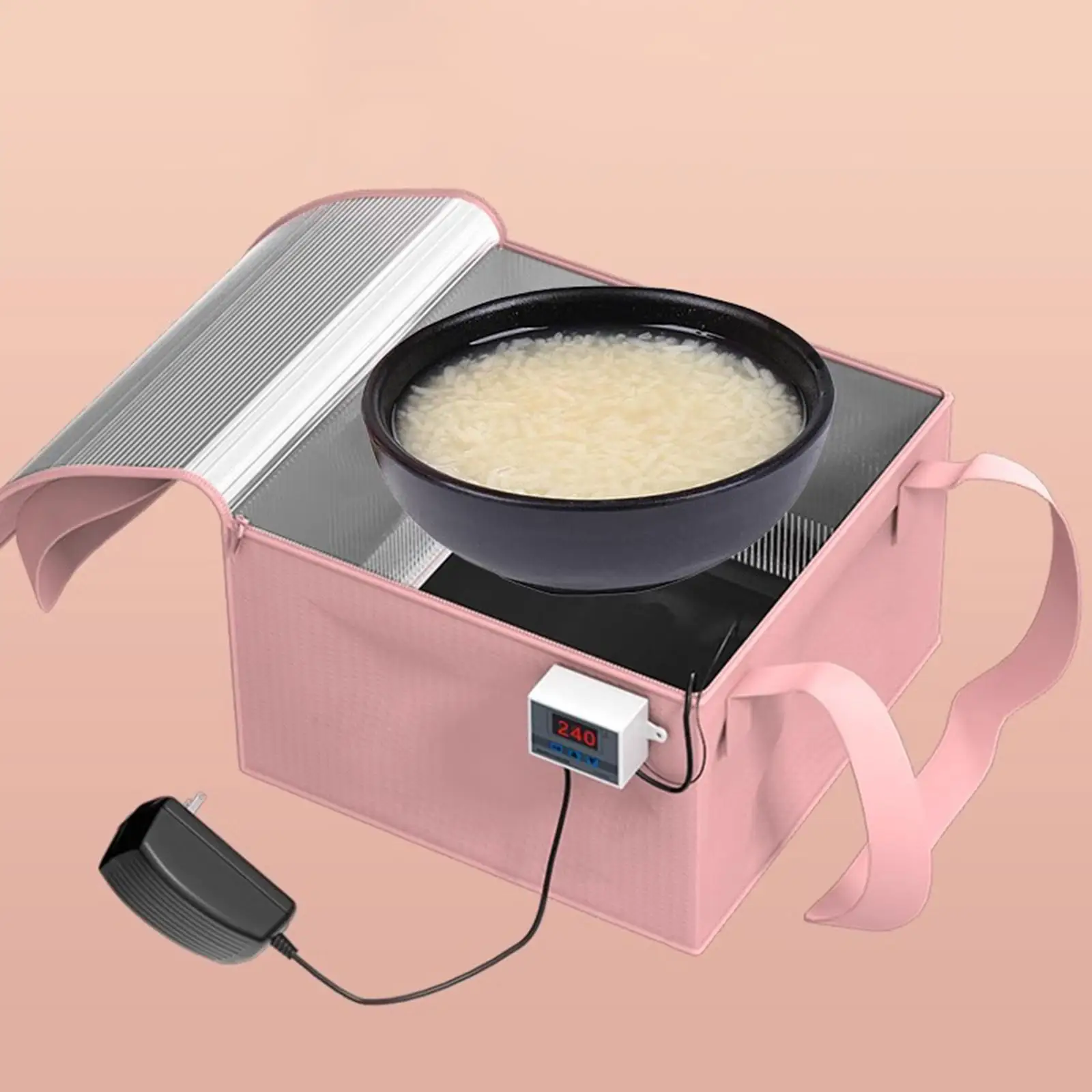 

Sourdough Starter Warmer Proofer Heat Preservation Container Fold with Handle