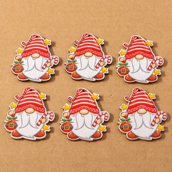 10pcs Christmas Santa Claus Charms Elk Snowman Pendants for Jewelry Making Earrings Necklace DIY Accessories Supplies