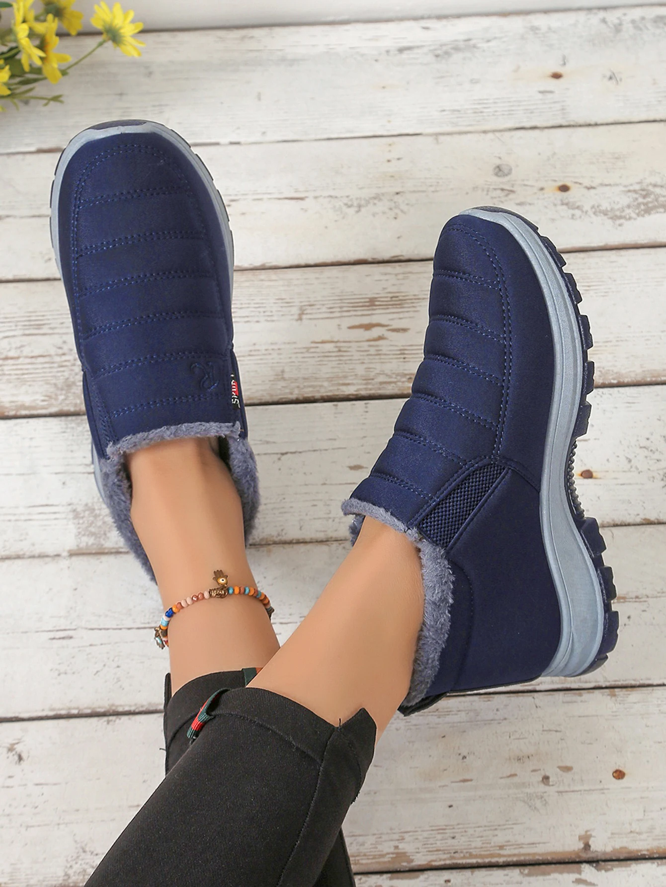 Paar-Schuhe, Freizeitschuhe für Damen und Herren, warm, mit Fleece gefüttert, verstärkt, rutschfest, leichte Schneestiefel mit kostenlosem Versand. – Detail 33