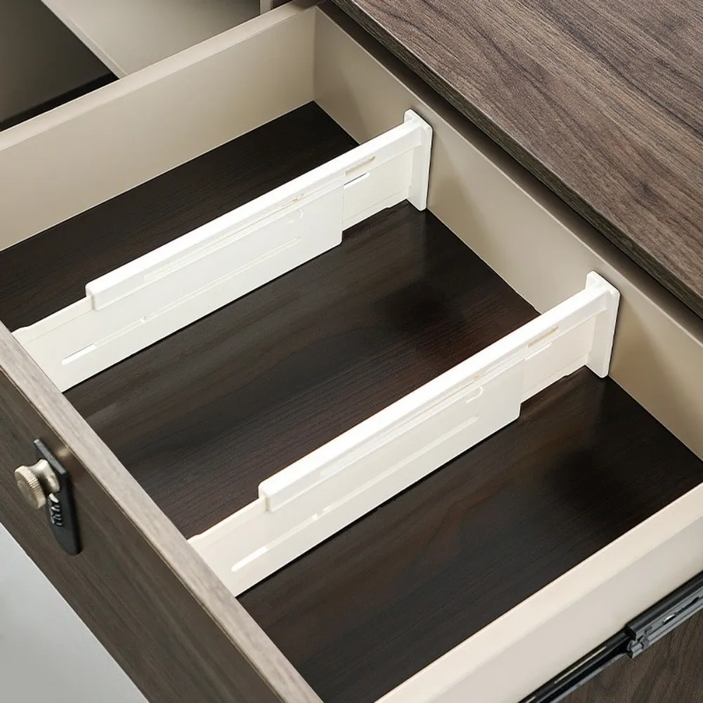 

Retractable Drawer Storage Partition White Space Saving Sorting Baffle Multi-functional HIPS Tableware Organizer for Underwear