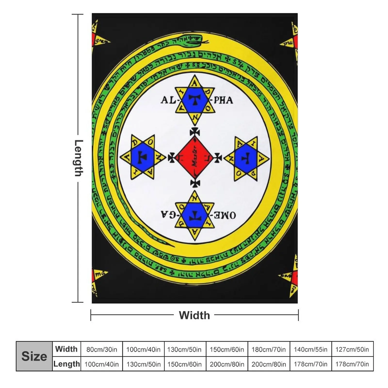 SUMMONING CIRCLE - COLOUR / BLACK Throw Blanket Flannels Hairys Blankets