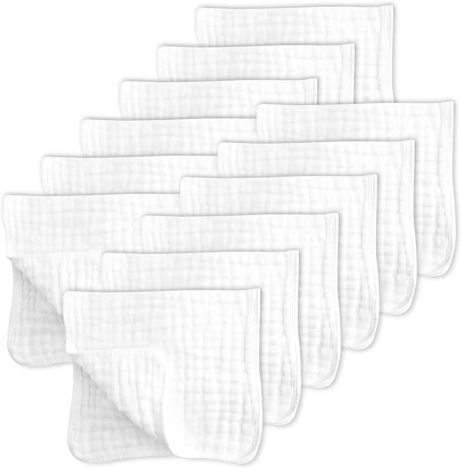 Musselin-Spucktücher, große Handwaschlappen aus 100 % Baumwolle für Babys – Baby Essentials, extra saugfähig und weich, für Mädchen, Milchspucken