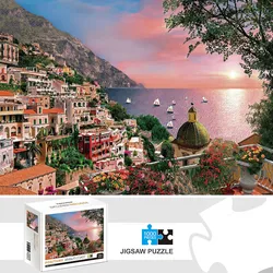 1000 Pieces Positano Amalfi Coast Jigsaw Puzzles for Adults Home Decor Games Family Fun Floor Puzzles Educational Toys for Kids