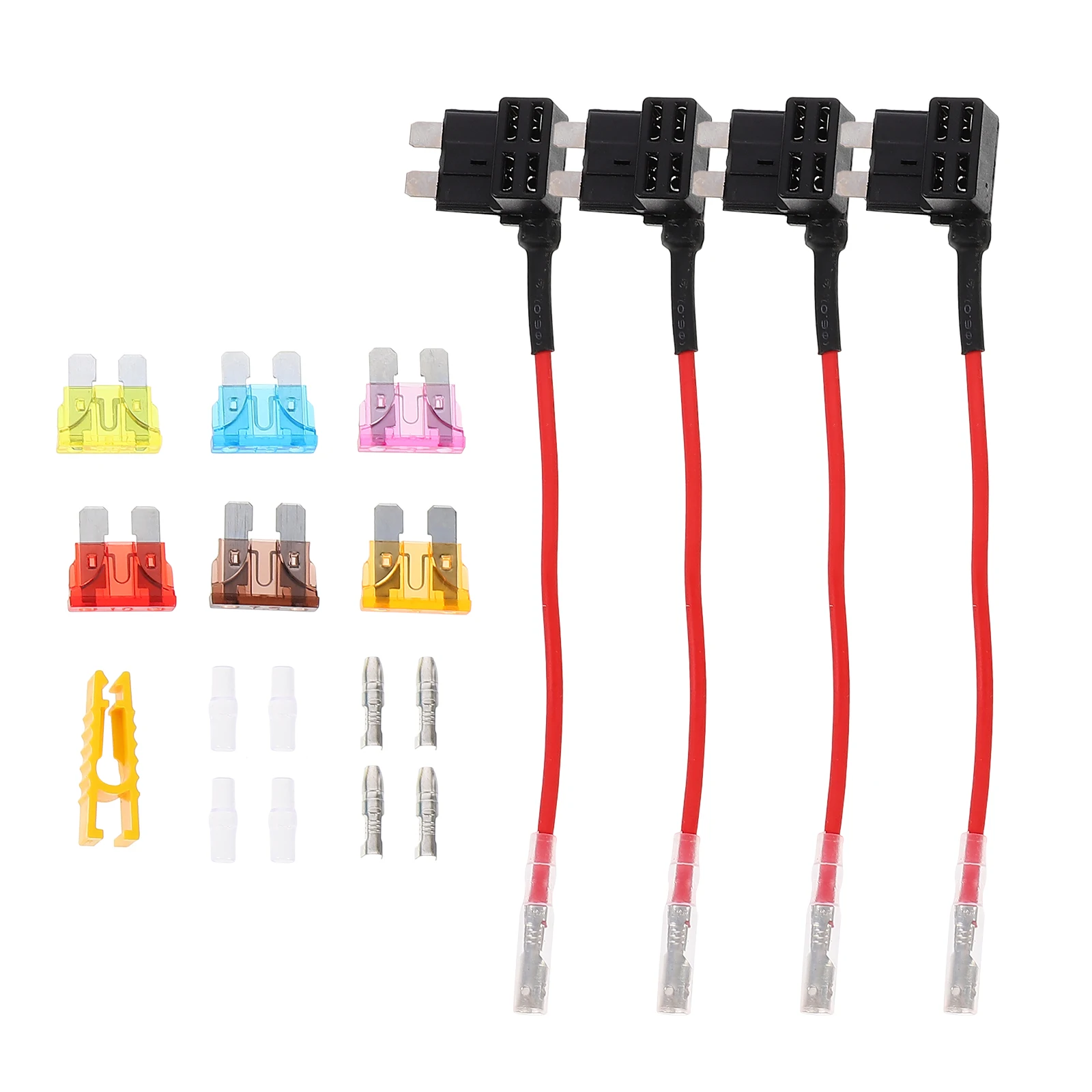 

19pcs Car Holder Auto Accessories Fuse Block Fuse Circuit Modification Tool Heat Resistant Short Circuit Protection For